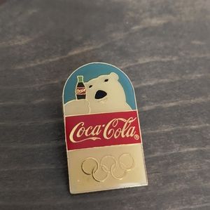 Vintage 90's Coca Cola Polar Bear Olympics pin